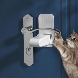 Anti-abertura fechadura fixa para porta, janela deslizante, cão e gato, trava de segurança, maçaneta da porta - Image 2