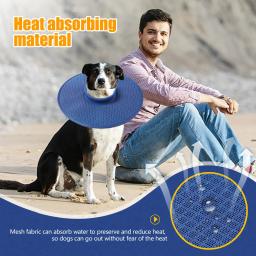 Colar de recuperação de cão respirável ajustável, após a cirurgia, cirurgia anti-mordida, lamber, ferida, pequenos e grandes cães acessórios - Image 4