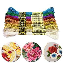 Fios para bordado diy de cores aleatórias, 50 peças de fios de seda para bordado e costura semelhantes aos fios da linha. - Image 2