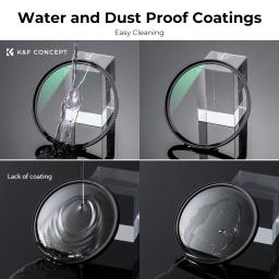 K&F Concept MC UV Protection Filter（Nano-X Series）8K Ultra HD Ultrathin UV Filter com 28 capas de água e cobertura de poeira 37mm 40.5mm 43mm 46mm 49mm 52mm 55mm 58mm 62mm 67mm 72mm 77mm 82mm 95mm 112mm - Image 5