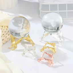Metal Crystal Ball Holder para Decoração de Casa, Base de Pedra, Globo Display Stand, Esfera Mágica, Adivinhação, Fotografia, Lensball - Image 2