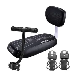 Acessórios do ciclo peças de bicicleta assento traseiro sela da bicicleta assento da criança com encosto com alça apoio para os pés pedal - Image 1