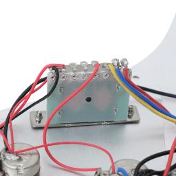 Top de guitarra elétrica com captadores, branco puro, triplo, material PVC, adequado para St Fd, acessórios de guitarra, 2 pcs - Image 4
