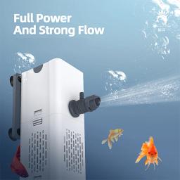 Aquário Bomba De Filtro De Água, Aumento De Oxigênio Do Ar, Criador De Ondas, Circulação Embutida, Bomba De Ar De Filtração Para Tanque De Peixes, 4 em 1 - Image 4