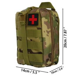 Kit de primeiros socorros de sobrevivência, recipiente de viagem, pano oxford, à prova d'água, pacote de cintura tático, escalada ao ar livre, equipamento de acampamento, bolsa segura - Image 3
