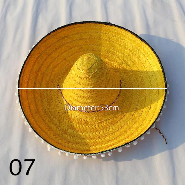 Chapéus de Palha Coloridos para Festas Mexicanas e Verão, Sombreros Estilosos para Homens e Mulheres, Ideal para Decoração de Halloween e Eventos ao Ar Livre