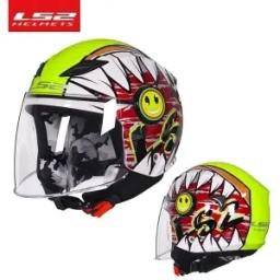 LS2 OF602 Capacete de motocicleta infantil, capacete de segurança metade dos desenhos animados, proteção infantil, original, verão - Image 6