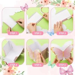 Butterfly Centerpieces Tea Party Favors, Decoração de mesa para festa de bebê, aniversário, casamento, suprimentos temáticos, 12 pcs - Image 4