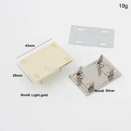 10-50 peças, laser gravar sua marca na etiqueta, costura artesanato retângulo metal bolsa etiquetas, sacos de costura arco-íris etiquetas de metal - Image 4