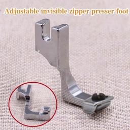 1/3 pçs ferramentas de costura de metal ajustável zíper invisível guia calcador pé máquina de costura industrial acessórios - Image 4