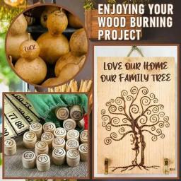 Pyrography Carving Stencil Set, DIY Wood Burning Set, 26 Letras, Molde De Cobre, Molde, Ferro De Solda, Caneta Dicas, Kit Ferramentas, Gadgets - Image 3