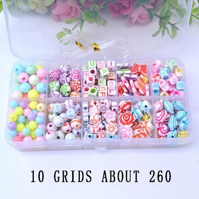 DIY Handmade Frisado Brinquedo com Acessório Conjunto para Crianças, Criativo 24 Grade, Fazer Jóias, Brinquedos Educativos, Presente para Menina - Image 1
