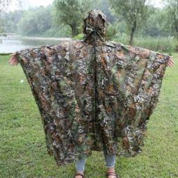3D Maple Leaf Hunting Ghillie Terno, Camuflagem, Ternos Táticos Roupas, Tiro, Vida selvagem, Observação de aves, Fotografia, Poncho, Manto - Image 2