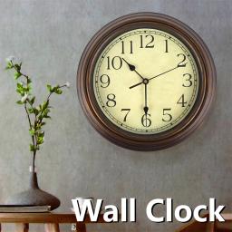 Relógio de parede grande retro relógio de parede não ticking clássico silencioso relógios sala estar cozinha quarto decoração escritório em casa - Image 1