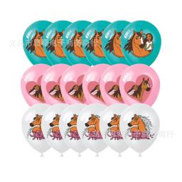 Espírito cavalo tema festa suprimentos decoração copo de papel placa guardanapos bolo topper balão chuveiro do bebê crianças aniversário favores - Image 5
