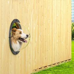 Janela acrílica durável do animal de estimação com furos do ar, Cerca transparente do cão para o filhote, Peek Dome - Image 1