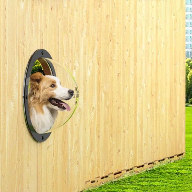 Janela Acrílica Durável para Animais de Estimação com Ventilações, Cerca Transparente para Filhotes com Design Peek Dome