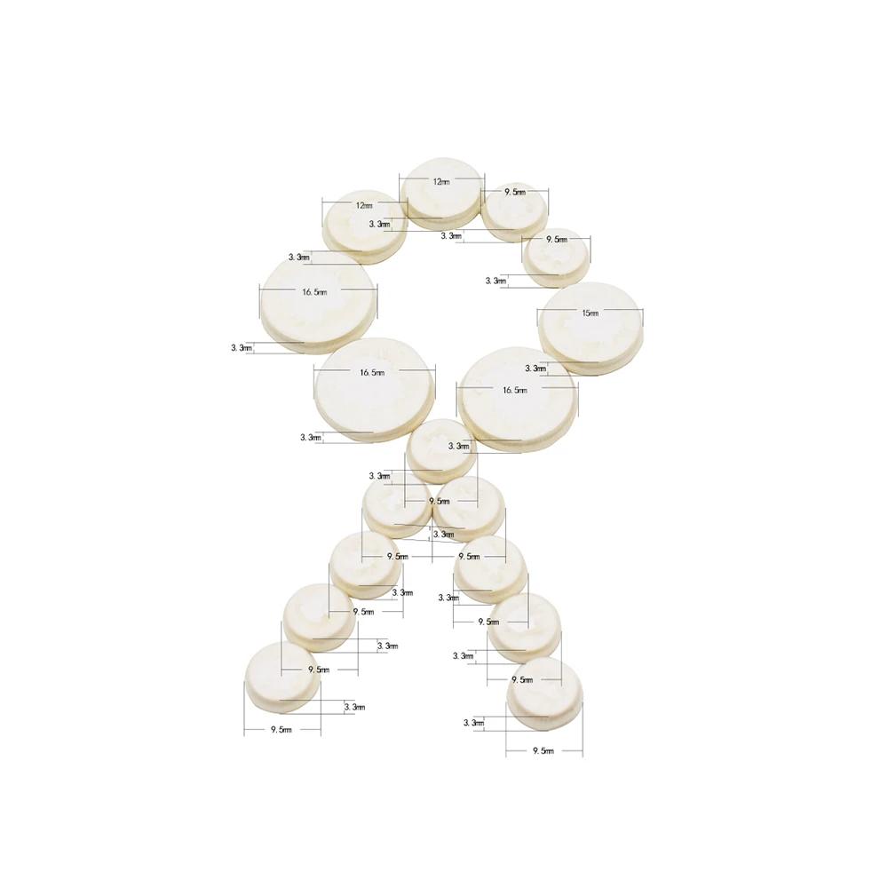 Clarinete Pads para B-Flat Tune, Acessórios Reparação Profissional, Ferramentas De Substituição, Instrumento De Sopros, Peças De Reparo, 17 Pçs/set - Image 1