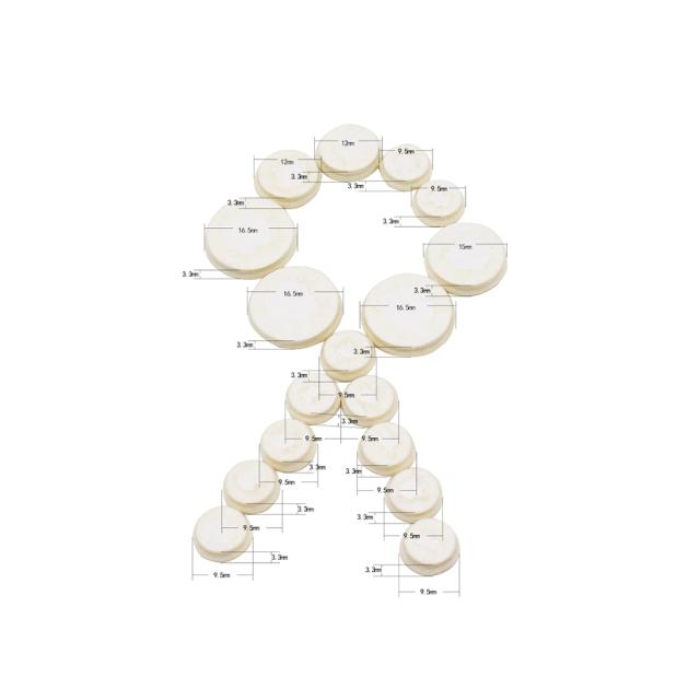 Clarinete Pads B-Flat Tune - Kit Profissional de Reparação com 17 Peças para Instrumentos de Sopros