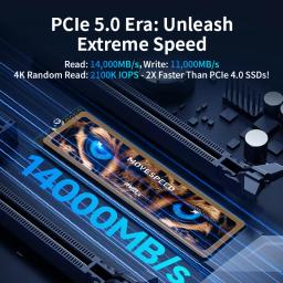 Movespeed 14000 mb/s pcie5.0 ssd nvme m.2 2280 unidade de estado sólido interno com caché dram 2tb m2 ssd disco rígido para ps5 computador portátil - Image 2