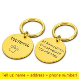 Etiqueta de identificação personalizada para animais de estimação, nome personalizado, anti-perdido, registro gravado, endereço, pingente, medalha, acessório coleira, gato, cachorro - Image 6