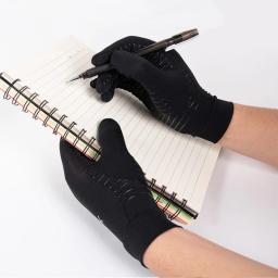 Mulheres Homens Luvas De Fibra De Cobre Spandex Touch Screen Dicas Luvas para Correr Esportes Inverno Quente Futebol Caminhadas Condução - Image 2