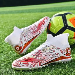 Botas de futebol masculino de treino profissional, sapatos de futebol ao ar livre ultraleves, antiderrapantes, chuteiras de cano alto, pontas longas, novas - Image 6