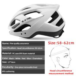 Capacete de ciclismo X-tiger com luz led para homens e mulheres, recarregável, para mountain bike e estrada - Image 2