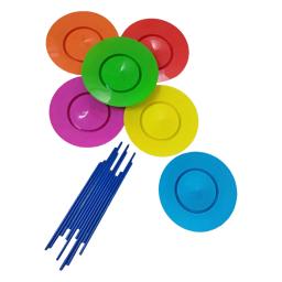 Jogo ao ar livre girando placas com varas, malabarismo Set, iniciantes, 6 pcs - Image 1