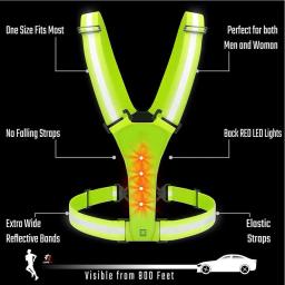 Elastic Cruz Reflective Belt, Strap Luz, Esportes ao ar livre, Equitação, Night Running, Novo - Image 4