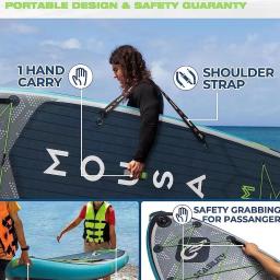 Inflável stand-up paddleboard para pesca, prancha de surf, remo X5, 2 pessoas, popular, atacado - Image 5
