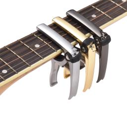 Guitarra capo 4 em 1, capo com cortador de corda, slot pick, pinos, multifuncional, acessórios baixos - Image 6