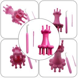 Conjunto de ferramentas de tricô de cabeça dupla para DIY, fio francês, corda de lã, boneca, Dolly Craft, Spool Loom Maker, Crochet e agulha, 1 conjunto - Image 4