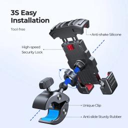 Rion suporte de telefone para bicicleta, suporte móvel para smartphone de motocicleta, acessórios mtb, montagem de bicicleta de estrada, 4.7-7 polegadas 360 ° - Image 4