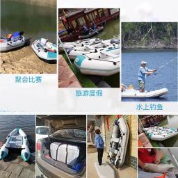 Barco inflável de 2.0-3.6m com conjunto de motor de barco elétrico 0.9mm engrossado malha tripla camada caiaques hovercrafts barco de pesca luya - Image 6