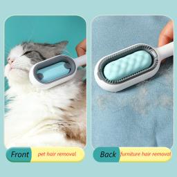 Escovas de remoção de pêlos dupla face para gato e cachorro, Pet Grooming Comb com toalhetes, Kitten Brush, Acessórios - Image 2