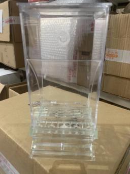 alimentadores pássaros pendurados para gaiola, dispensador automático alimentos, recipiente comida plástico - Image 1
