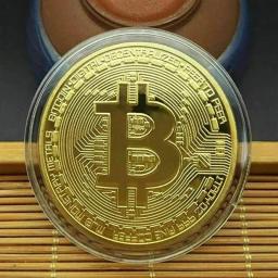 Moeda bitcoin banhada a ouro, coleção de arte colecionável, presente comemorativo físico, casascius, imitação antiga de metal, feliz aniversário - Image 2