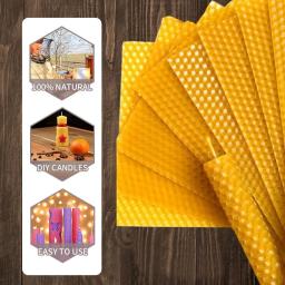 Cera de abelha natural para vela fazendo, DIY vela rolamento Kit, Fundação, artesanato decoração, artesanal, 10pcs - Image 2