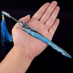 Arma com Balanças para Cosplay, Espada de Metal, Arma, Modelo Artesanal, Katana, Cosplay, Ornamento, Coleção de Presentes, Faca de Segurança, Ondas, Jogo, 22cm - Image 2