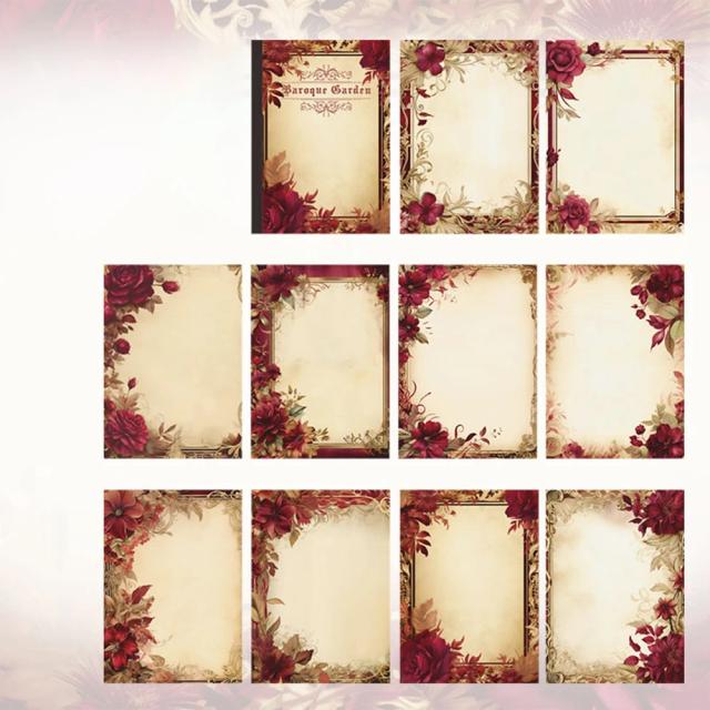 Adesivos Decorativos Mr.Paper - Conjunto Barroco Vintage para Jardim com 30 Peças