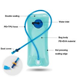 Grande saco de água potável, mochila ao ar livre, Motocicleta Camping Suprimentos, Folding Bike Hiking, Nature Hike Bucket, Camelback, 2L - Image 5