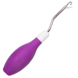Agulha crochê com gancho travamento dobrado, ferramenta tricô, gancho crochê ergonômico para fazer tapetes - Image 3