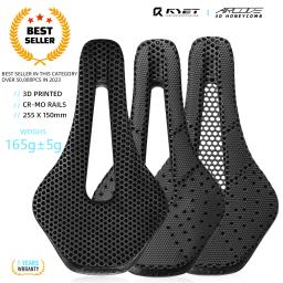 RYET-Ultraleve Carbon Fiber Bike Saddle, 3D Impresso, Oco, Confortável, Respirável, MTB, Cascalho, Estrada, Bicicleta, Ciclismo, Peças de Assento - Image 1