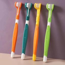 Escova de dentes três lados para cães e gatos, Escova de limpeza oral, Care Products Tool, Atacado - Image 1
