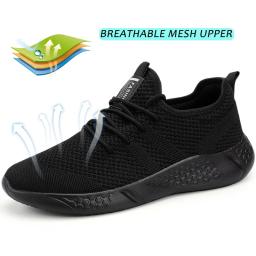 Tênis casuais masculinos respirável confortável sapato de caminhada rendas e antiderrapante atlético jogging tênis tamanho grande 39-50 - Image 3