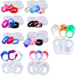 3 pçs resina anel moldes moldes silicone para fazer anéis diy brincos colar pingente artesanato orelhas gato diamante 8 forma - Image 4