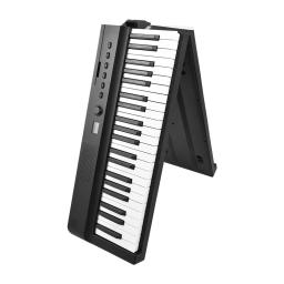 Piano de teclado dobrável com pedal e bolsa de transporte, tamanho grande, órgão eletrônico dobrável, alto-falantes estéreo embutidos, BT - Image 5