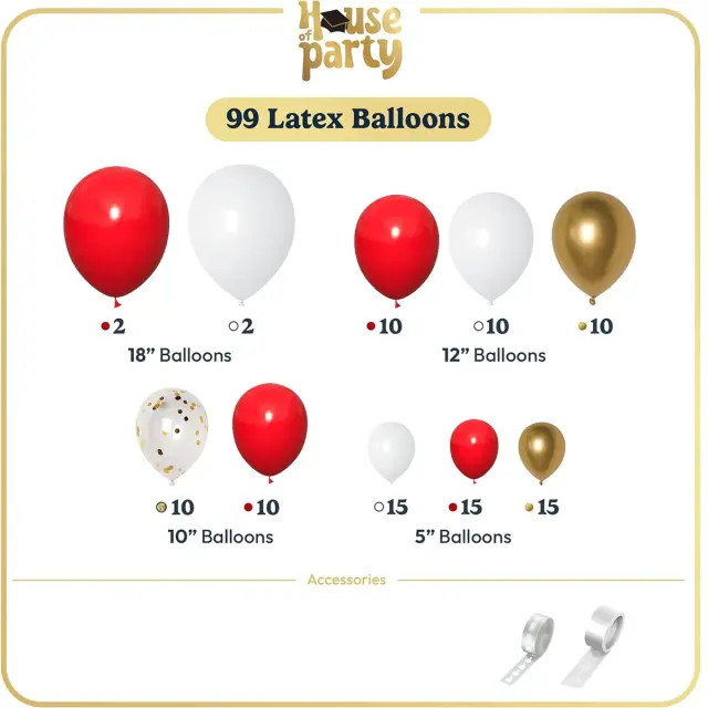Arco de Balões de Látex para Festas: Formaturas, Aniversários, Casamentos e Decoração de Quartos