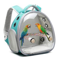 Novo portador de pássaros pequeno saco de viagem para animais de estimação para papagaio pequeno leve portátil mochila planador de açúcar gaiola de hamster 12.6 polegada de altura - Image 1